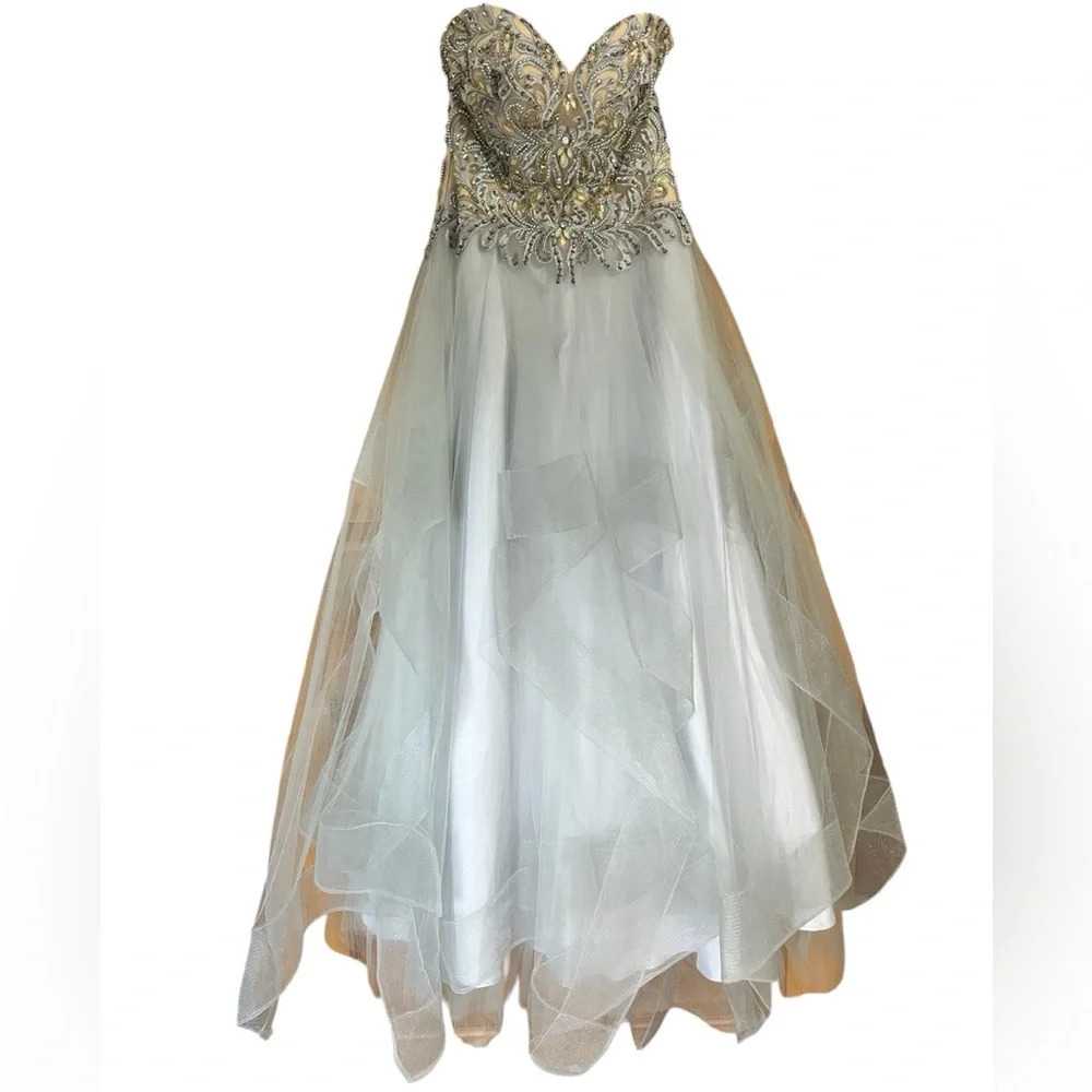 Glamour by Terani Couture Beaded Prom Dress - Picture 3 of 6